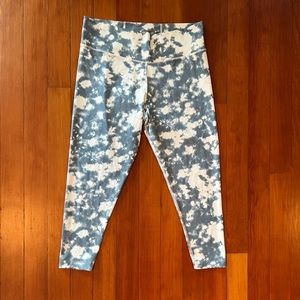 NWOT Madewell Tie-dye Plus Workout Leggings Size 2X Blue and White